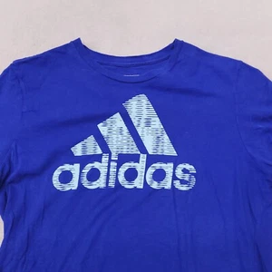Adidas maglione casual manica corta grafica maglietta donna taglia media M blu - Foto 1 di 11