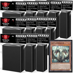 1200 Pcs Black Card Sleeves Toploaders for Trading Cards, Soft Clear Card Protec - Picture 1 of 12