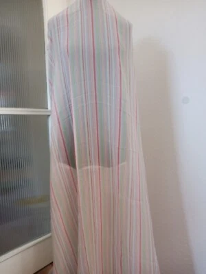 Regenbogenfarbiges Baumwoll-Chiffon, Gestreift, Kupon  - Bild 1 von 3