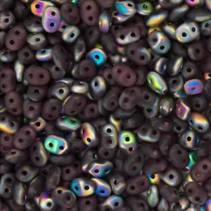 2/5MM MATUBO SUPERDUO Matte Amethyst Vitral Beads - Picture 1 of 2