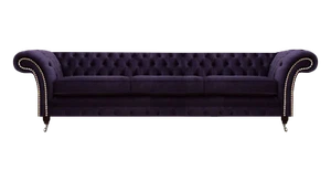 Design Chesterfield Wohnzimmer Dreisitzer Sofa Couch Lila Polstermöbel - Bild 1 von 1