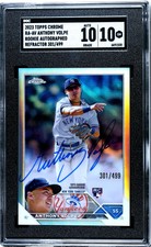 2023 Topps Chrome Rookie Autographed Refractor Anthony Volpe /499 SGC 10/ Auto10