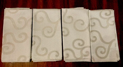 Waterford Table Linens Napkins 4 Symphony Scroll New Elegant - 3 Sets Available - Image 1 of 4
