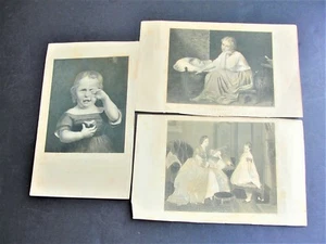 Who's Bit My Apple?, The Reprimand, The Sister- Engraving Set Of (3) Prints. - Picture 1 of 8