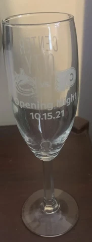 Philadelphia Flyers vs vancouver canucks opening 10/15/2021 Opening Night Glass Cover