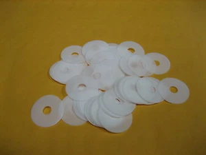 (100) 1/4"" Lavadora Plana de Teflón, 0,260"" x 1,0"" x 0,015"" Blanca. Envío rápido. - Imagen 1 de 3