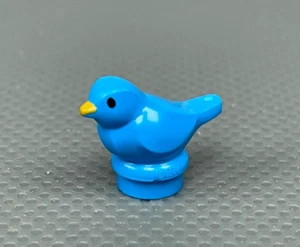 LEGO Small Dark Azure Blue Bird Black Eyes Orange Beak Minifig Animal 21338 - Picture 1 of 9
