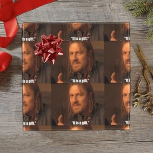 It Is A Gift Meme Gift Wrapping Paper 58″x 23″ 1 roll - Picture 1 of 1