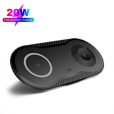 Cargador inalámbrico 2 en 1 20 W almohadilla de carga para Samsung Galaxy Watch Ultra 8 S25 S24+ Foto 1 de 4