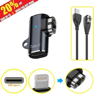 USB Type C Charger Adapter Charging Cable For Shokz Open Run 2pin Magnetic - image 1 of 4