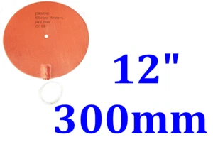 "Termostato de silicona de 12" 300 mm diámetro 350W 10 mm orificio 140C 3M" calentador - Imagen 1 de 12