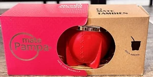 Mate Pampa gourd With bombilla straw Red - Picture 1 of 2