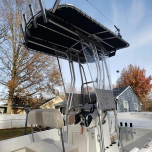 1×Universal Boat Marine Clear Hood Consoles Cover T-TOP Enclosure Shield Curtain - Picture 1 of 9