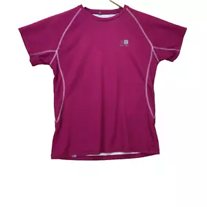 Karrimor Burgundy Polyester Elastane Pull Over Sports T Shirt Women Size UK 16 - Picture 1 of 8