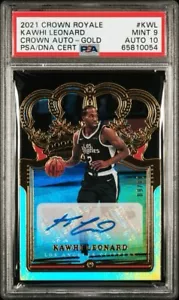 2021 Crown Royale Basketball Kawhi Leonard Auto Gold 9/10 PSA 9 Auto 10 Pop 1 - Bild 1 von 3