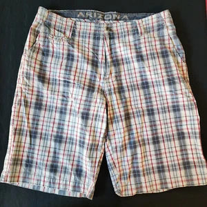 Mens Arizona Jeans Co Plaid Shorts, Size 38 - Picture 1 of 8