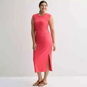 Women's INTEMPO™ Shirred Tank Dress - Coral Color - Medium - NWT - Picture 1 of 10