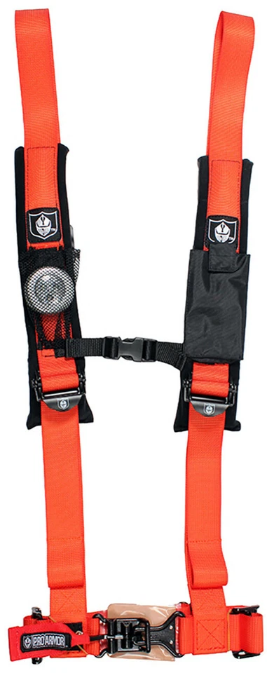 Pro Armor ORANGE 4-Point UTV Harness with 2" Pads/Straps with Pockets A114220OR - Image 1 of 1