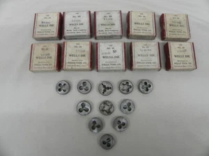 New 21 Pc. No. 20 Wells Tool Die and ACE Die in Box and Loose 1/4 to 3/4 NF& NC - Picture 1 of 11