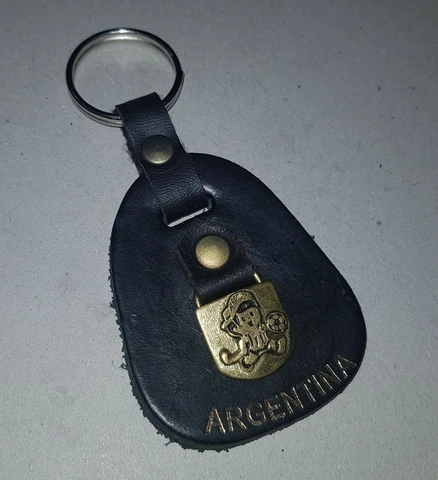 Gauchito FIFA WORLD CUP ARGENTINA 1978 vintage Leather KEY RING  - RARE Cover