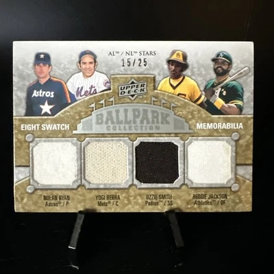 2009 Ballpark Collection Nolan Ryan Yogi Berra Reggie Jackson Ozzie Smith Jersey - Image 1 of 4