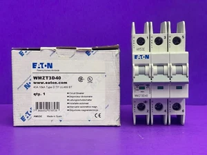 Eaton WMZT3D40 Din Rail Miniature Circuit Breaker 40A,10kA, Type D TP UL 489 BT - Picture 1 of 12