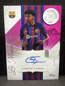 2023-24 Topps FC Lamine Yamal Auto Rookie Pink /99 Barcelona - Picture 1 of 3