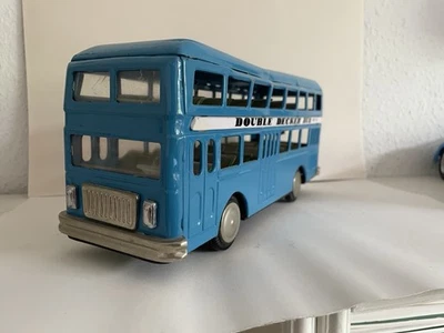 Blauer Doppel Decker Bus Blechspielzeug Vintage Sammlerobjekt - Bild 1 von 2