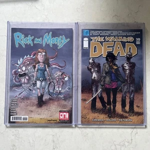 The Walking Dead #19 Robert Kirkman Charlie Michonne + Rick and Morty #39 Sharp - Picture 1 of 13