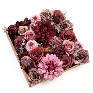 Artificial Flowers Combo Dahlia 25pcs Silk Fake Flowers Roses for DIY Wedding... - Picture 1 of 6