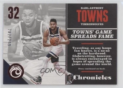 2017-18 Panini Chronicles Red /299 Karl-Anthony Towns #5 - Image 1 of 2
