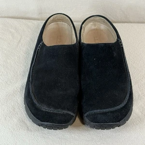 LL Bean Black Suede Slip On Shoes or Booties, Size 9, Comfort, Cushioned, EC! - Picture 1 of 6