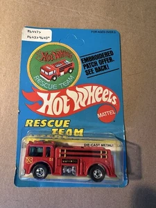 Hot Wheels Rescue Team Fire-Eater Engine 11 Sealed Unpunched Card 1977 Hong Kong - Bild 1 von 10