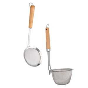 Colador de acero inoxidable resistente skimmer cucharas aparatos de cocina colador de olla caliente - Imagen 1 de 12
