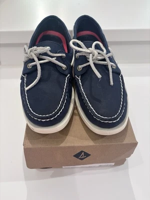 Sperry Shoes Women Blue Leather 2 Eye Boat Loafers STS81162 Sz 8.5 M Excellent - Image 1 of 4