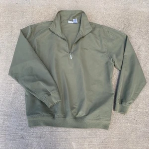 Izod olivgrüner Golfpullover mit halbem Reißverschluss Damen Small " - Bild 1 von 4