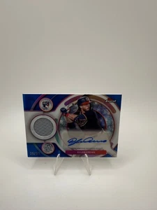 2025 Topps Finest Dylan Crews Rookie Auto Relic Blue Refractor Patch /99 RC - Picture 1 of 2