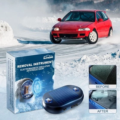 Electromagnetic Car Snow Removal Device,Upgrade Solar Drive Anti-Freeze Car Snow - Image 1 of 4