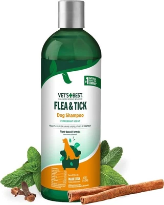 Vet’s Best Flea and Tick Advanced Strength Dog Shampoo-Flea/Tick Treatment-12 oz - Image 1 of 4