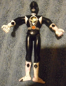 1993 Bandai Mighty Morphin Power Rangers Black Ranger 8" Action Figure Only - Picture 1 of 10