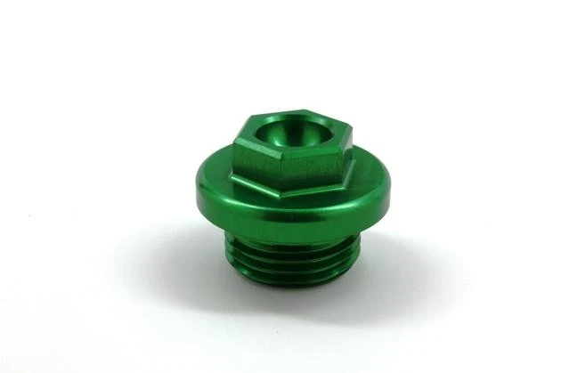 Works Connection Oil Filler Plug Green for Kawasaki KFX450R 2008-2011/2013-2014 - Image 1 of 1