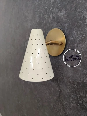 Mid-Century Modern Brass Wall Sconce Raw Brass Bedside Wall Lamp Christmas Gift - Image 1 of 4