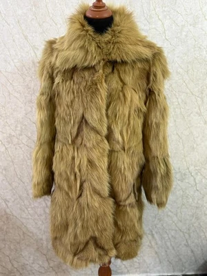 Vintage Golden Fox Fur Coat – Real Red Fox Jacket – Natural Long Hair Fur – - Image 1 of 4
