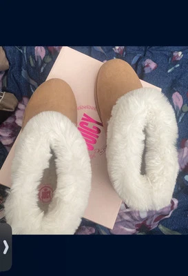  Juicy Couture J-Keera Natural Fur Trim Ankle Boots 7M NWT $70 - Image 1 of 3