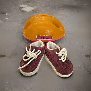 American Girl SK8 Girl Helmet Orange/Pink and Pink High Top Sneakers - Picture 1 of 8