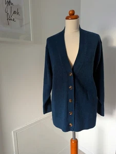 Oversized Cardigan in petrolblau von Zara NEU - Bild 1 von 10