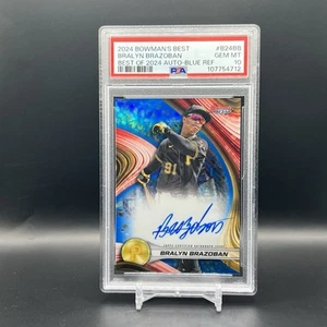2024 BOWMAN'S BEST OF 2024 BLUE REFRACTOR Auto BRALYN BRAZOBAN /150 PSA 10 ๐ - Picture 1 of 2