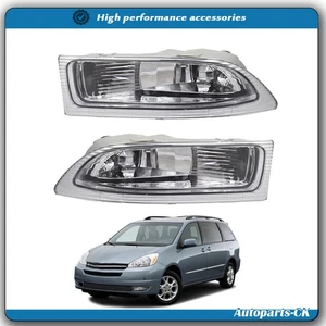 Pack of 2 LH & RH New Clear Lens Fog Light w/ Bulbs for Toyota Sienna 2004-2005 - Picture 1 of 8