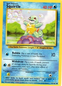 Pokémon Squirtle Card 63/102 Base Set Unlimited - Picture 1 of 1