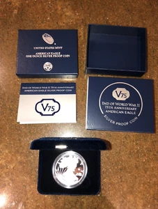 2020 End of World War 2, 75th Anniversary Fine Silver Coin US Mint - Picture 1 of 4